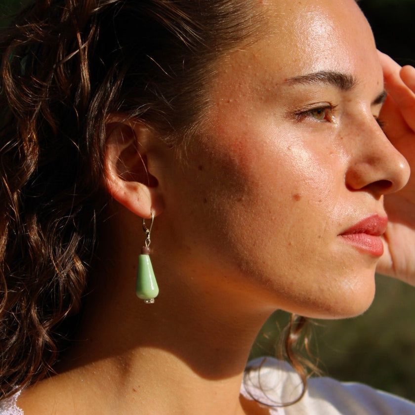 Matcha Zen - Glass Earrings