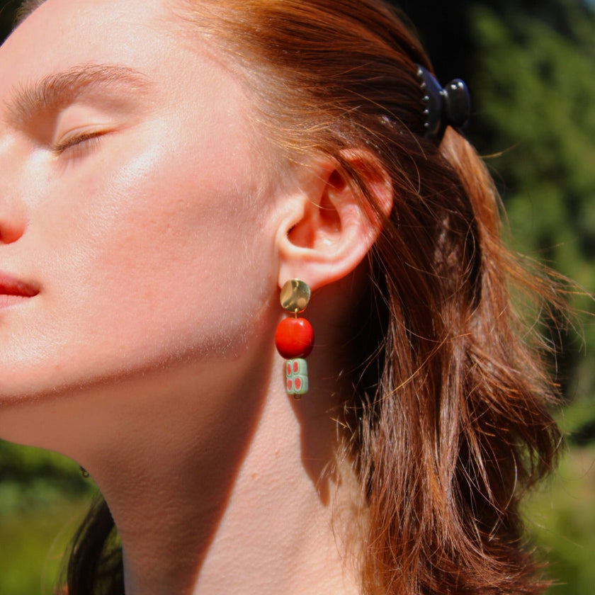 Tsubaki - Glass Earrings