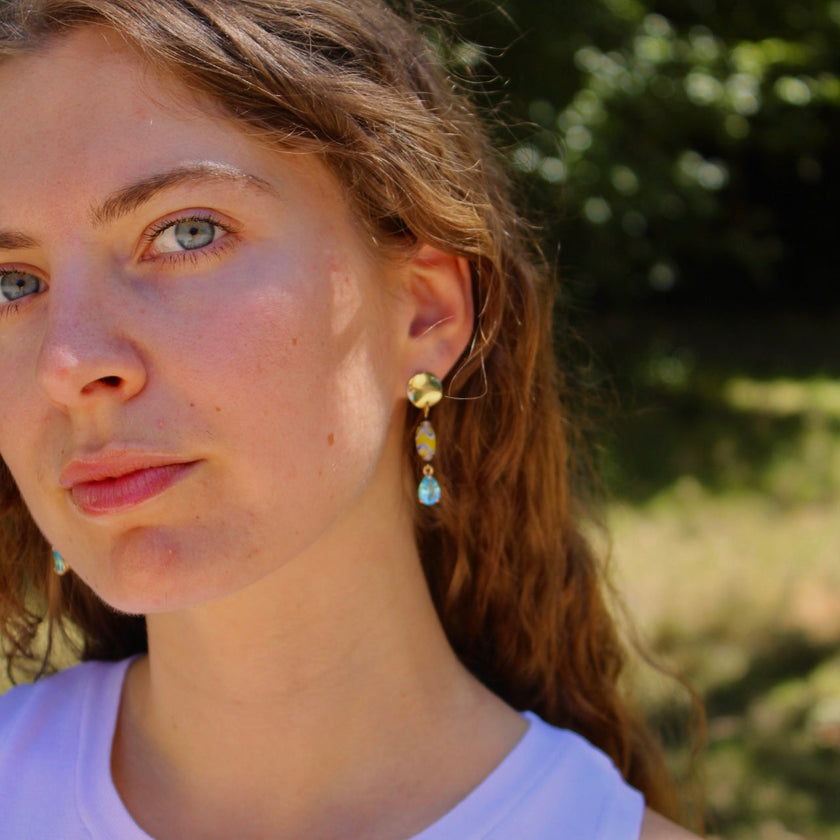 Aquamiel - Glass Earrings