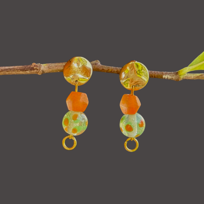 Bambou Soleil - Glass Earrings