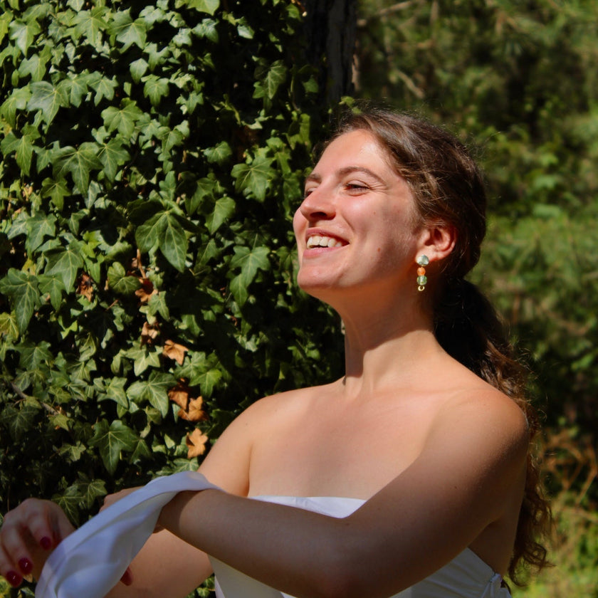 Bambou Soleil - Glass Earrings