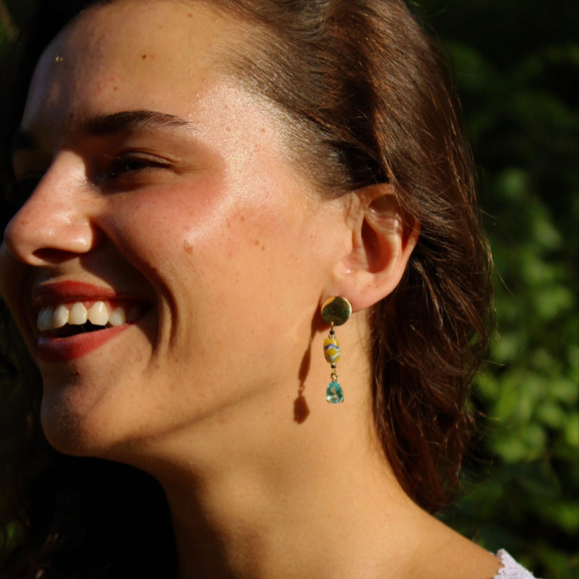 Aquamiel - Glass Earrings