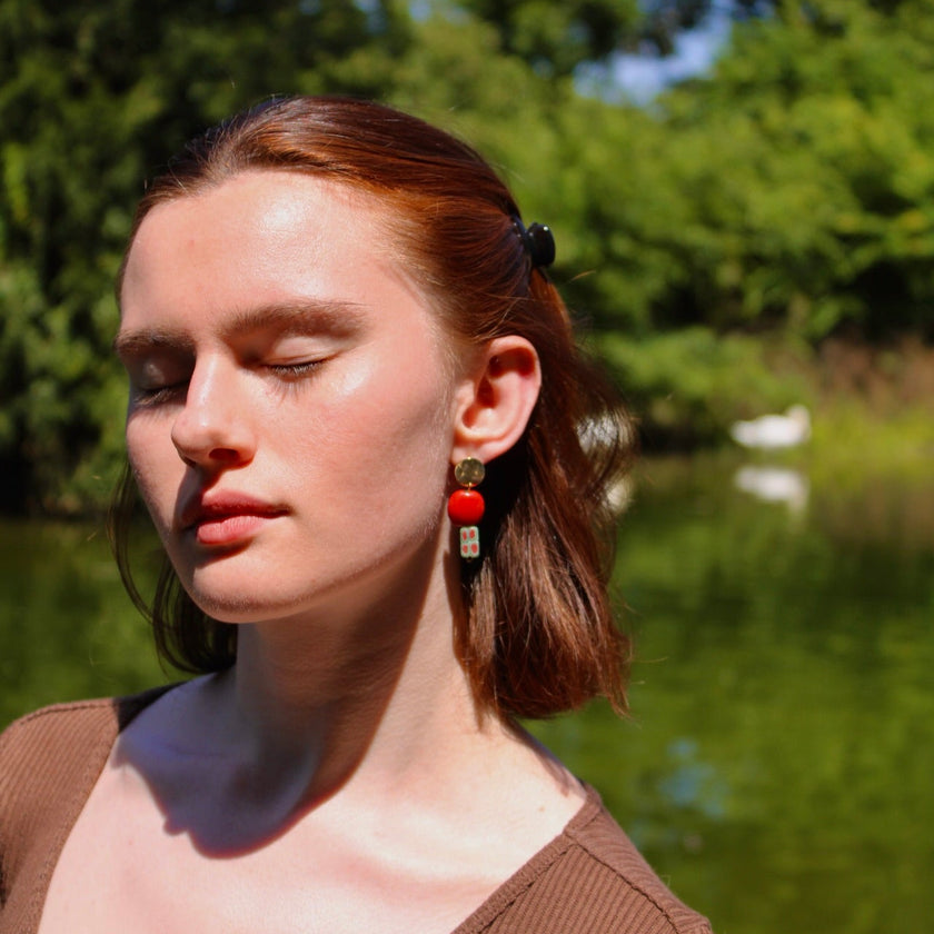 Tsubaki - Glass Earrings