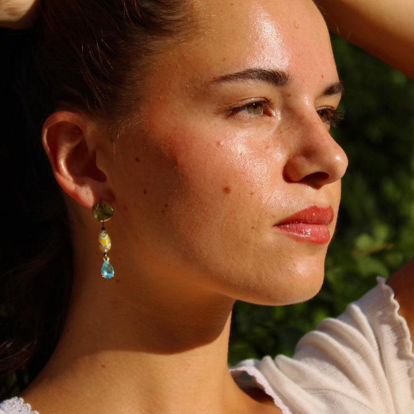 Aquamiel - Glass Earrings