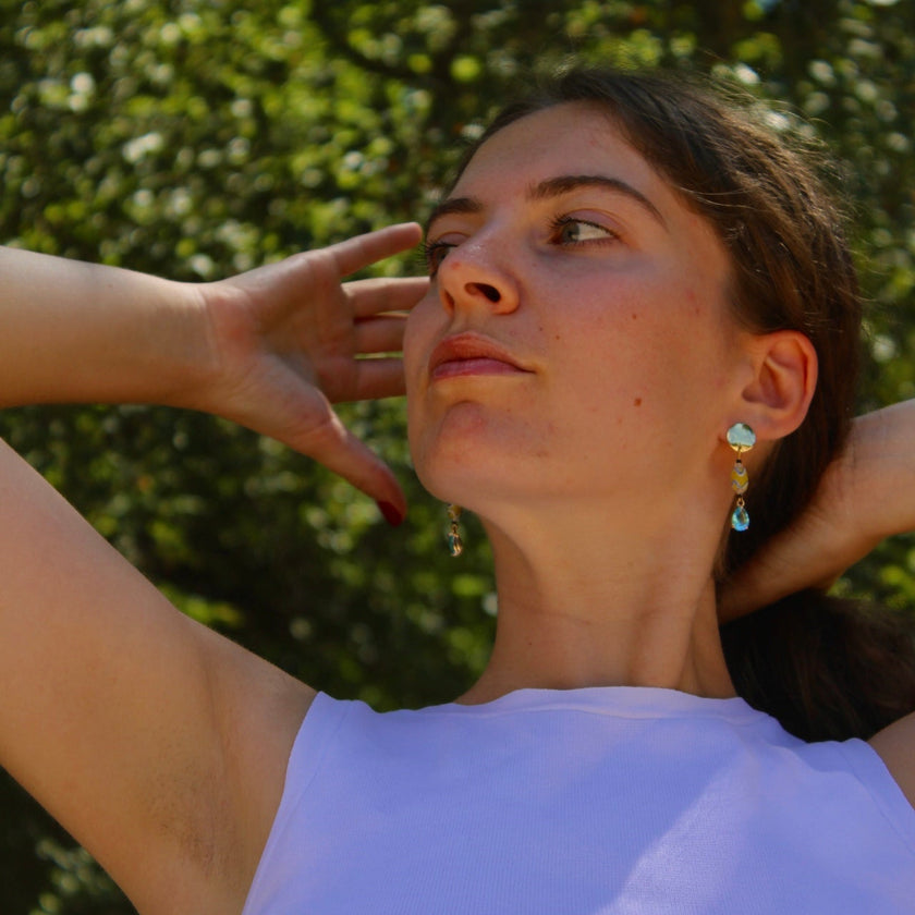 Aquamiel - Glass Earrings