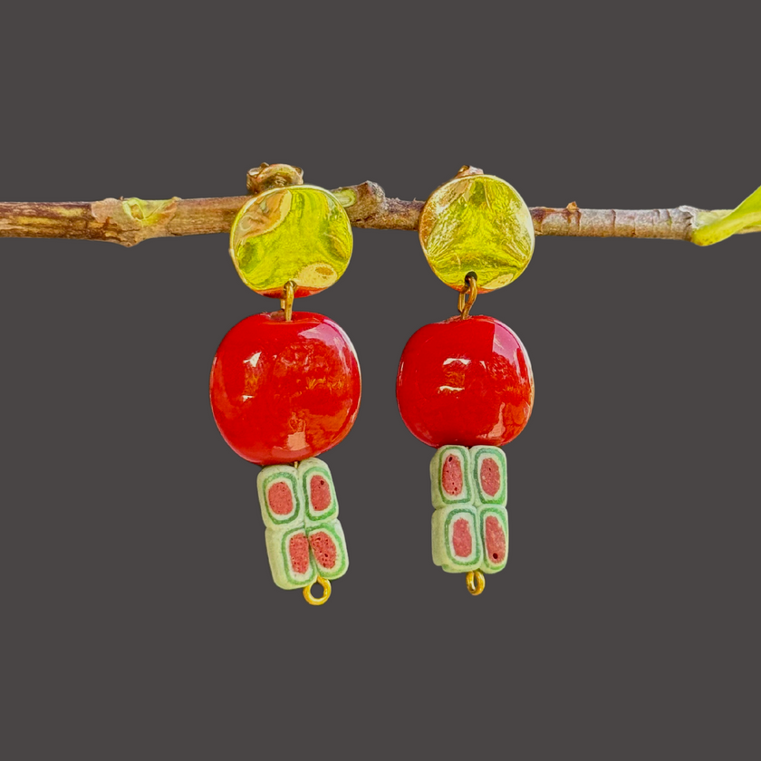 Tsubaki - Glass Earrings