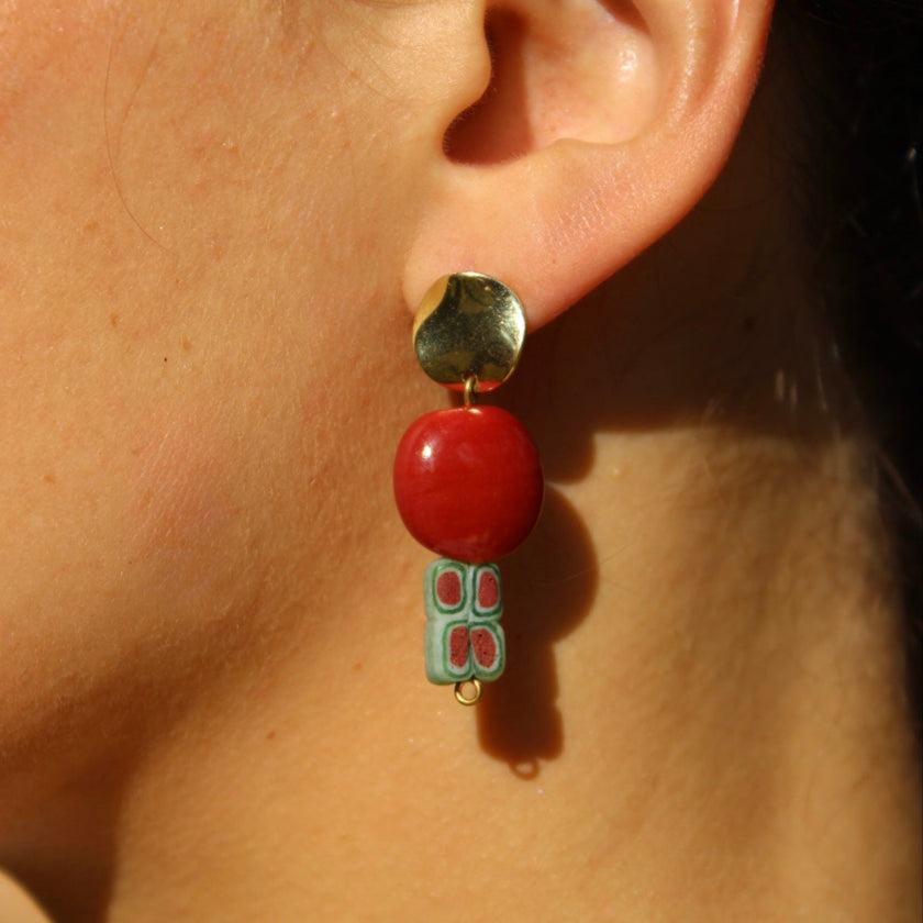 Tsubaki - Glass Earrings