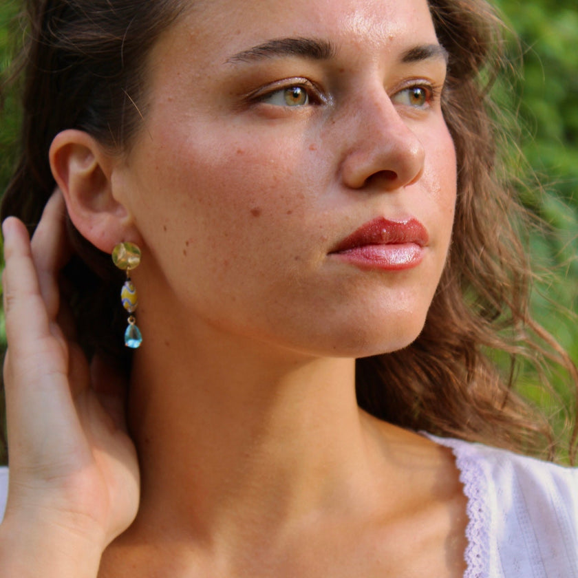 Aquamiel - Glass Earrings