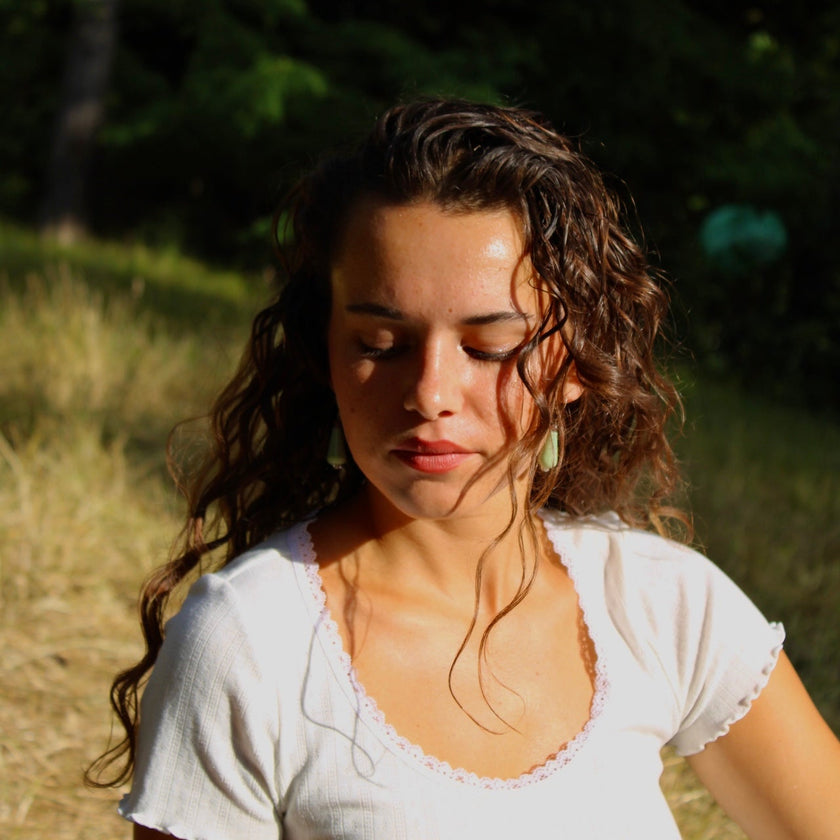 Matcha Zen - Glass Earrings