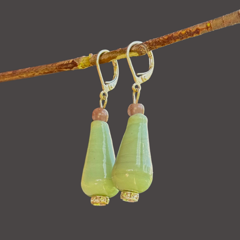 Matcha Zen - Glass Earrings