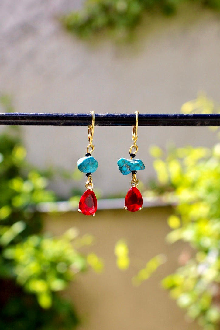 Strawberry Turquoise Earrings