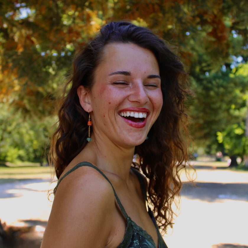 Yuzu Mint - Glass Earrings