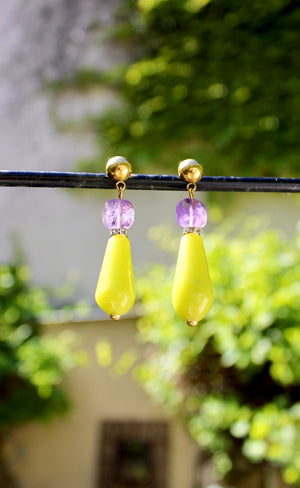 Apple Juice Glass Earrings