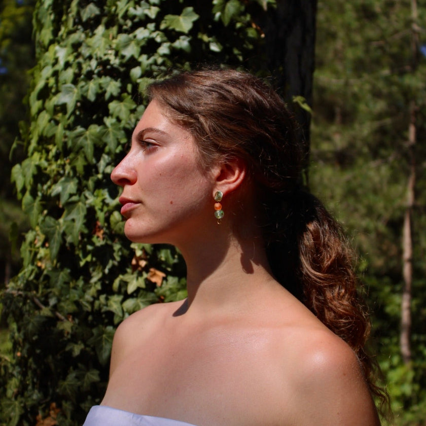 Bambou Soleil - Glass Earrings