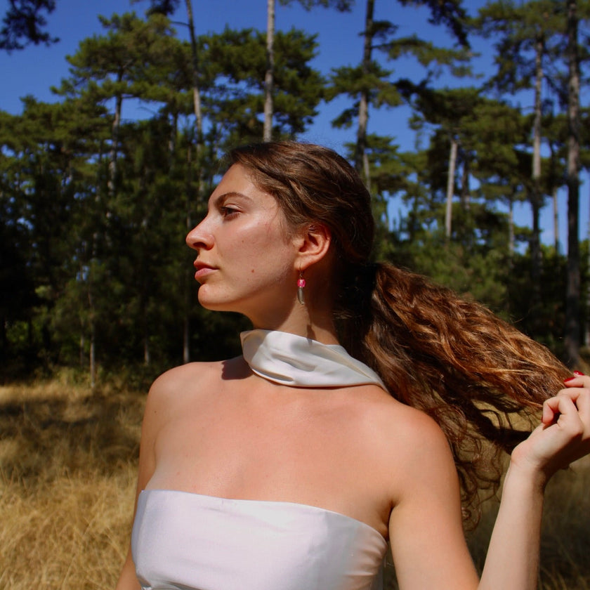 Sakura Moon - Glass Earrings