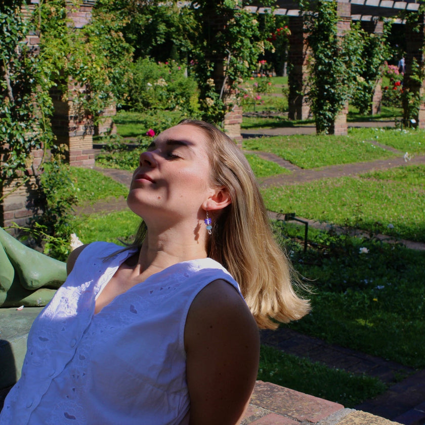 Lune Bleue - Glass Earrings