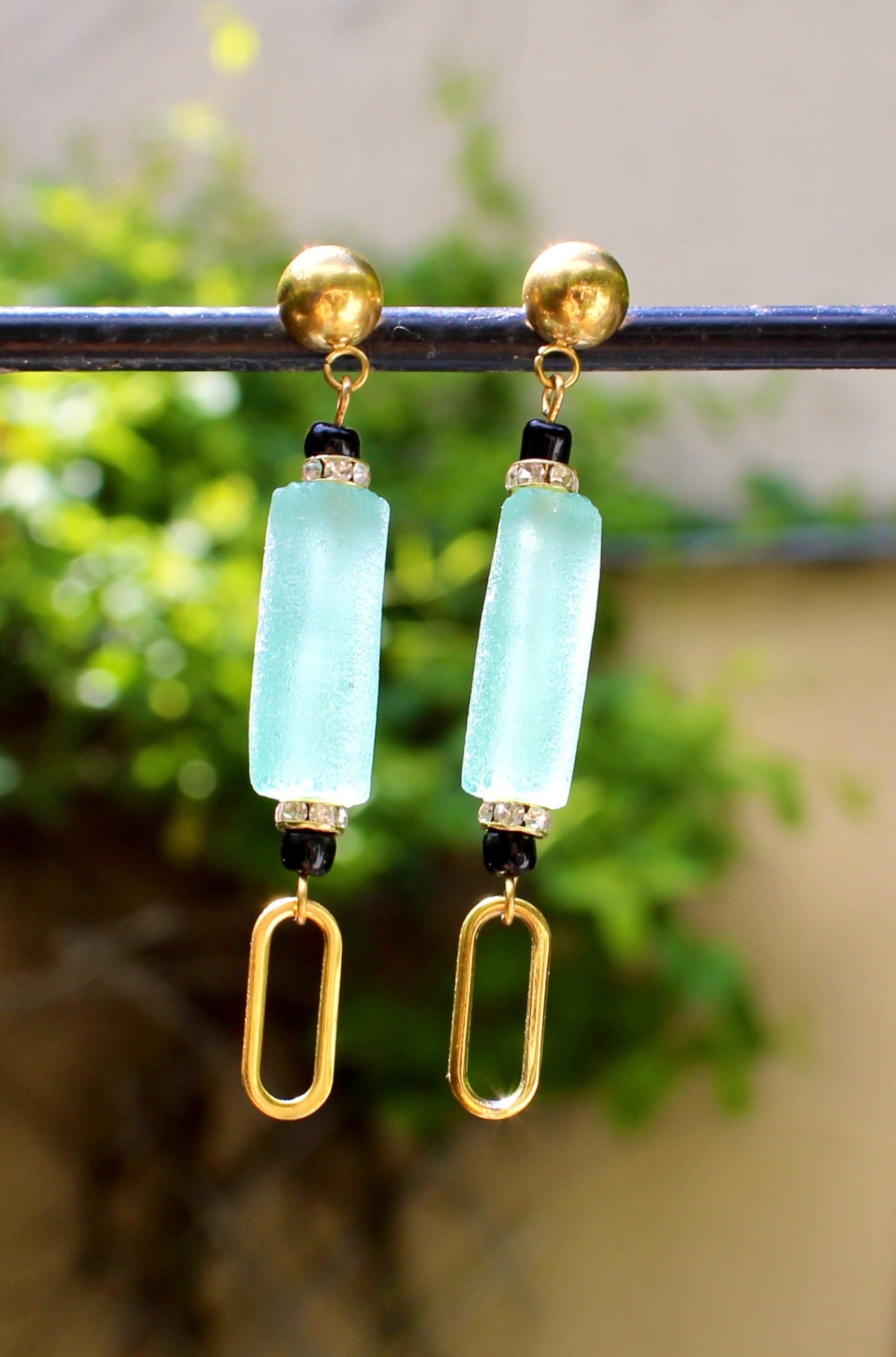 Menthe Glass Earrings